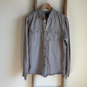 H&M Men’s Grey Button Down Shirt sz: Med